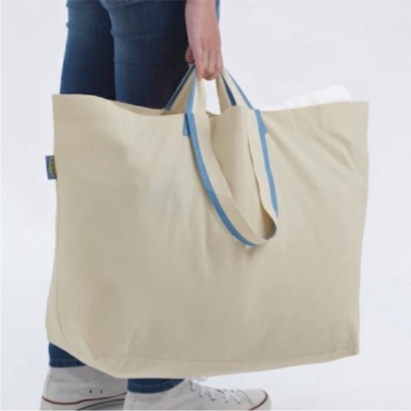 IKEA Large Tote Bag Cotton/Cavas Spikrak NEW With Tags NWT Tan Reusable - Picture 1 of 3